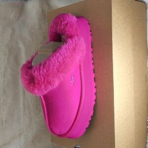 UGG Women's DISQUETTE Slipper, Dark Peony, 7 New in Box